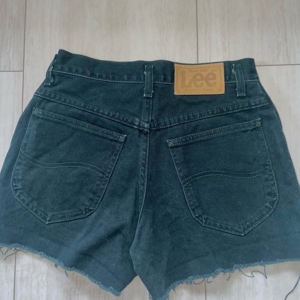 vintage LEE dark green denim shorts